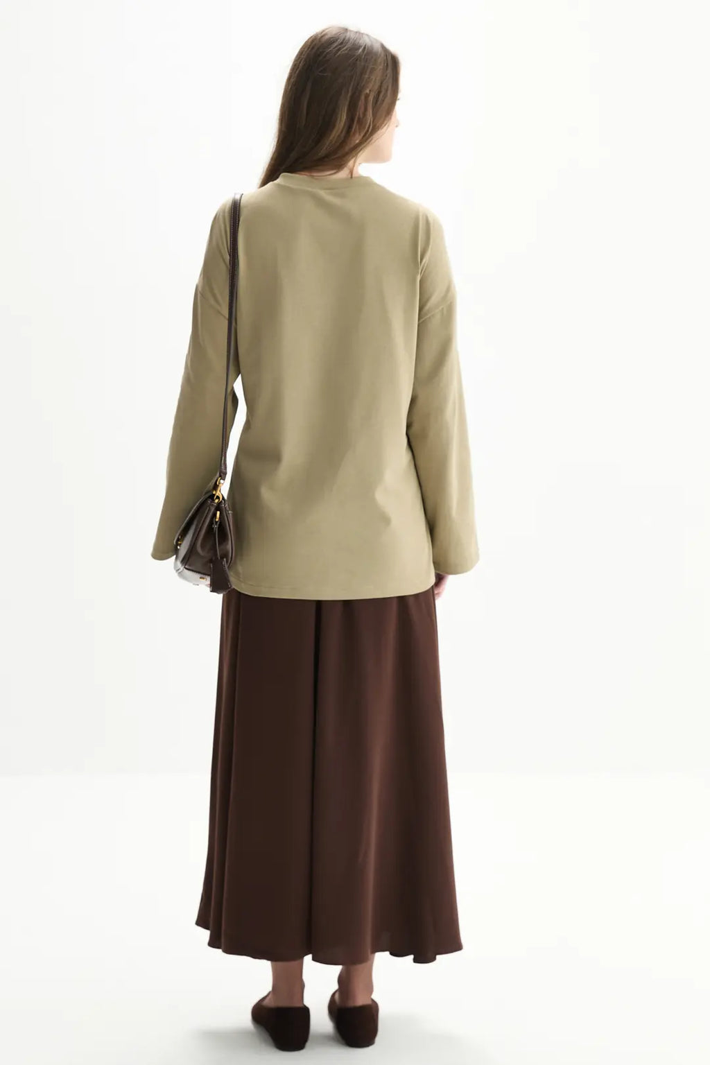 Long Sleeve Tie Top - Sage